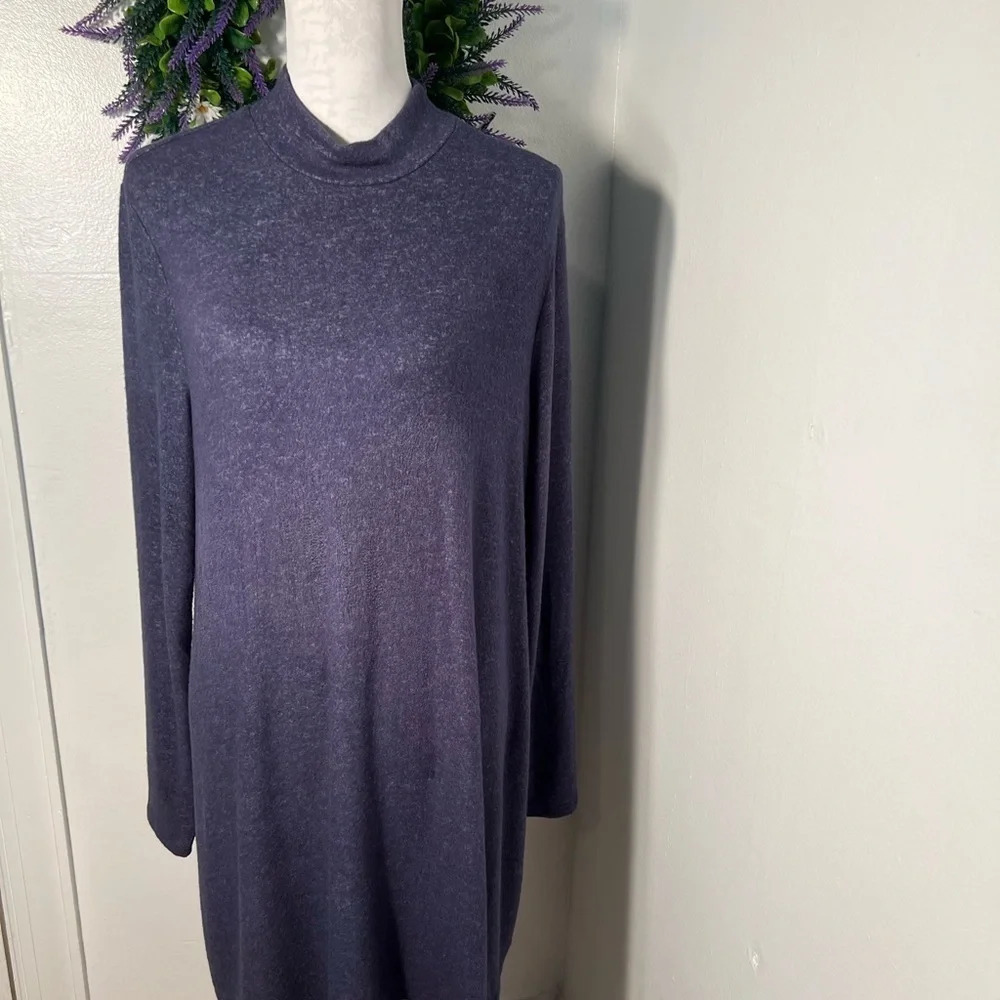Arizona Jean/‎ Co. XL long sleeve knit midi dress. Navy stone color L=32”
